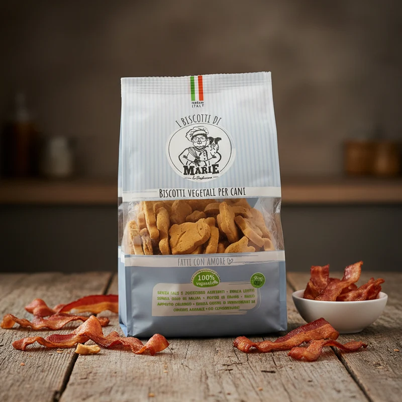 Biscotti Marie Vegetali per Cani Animaletti Mix Aroma Bacon 400g