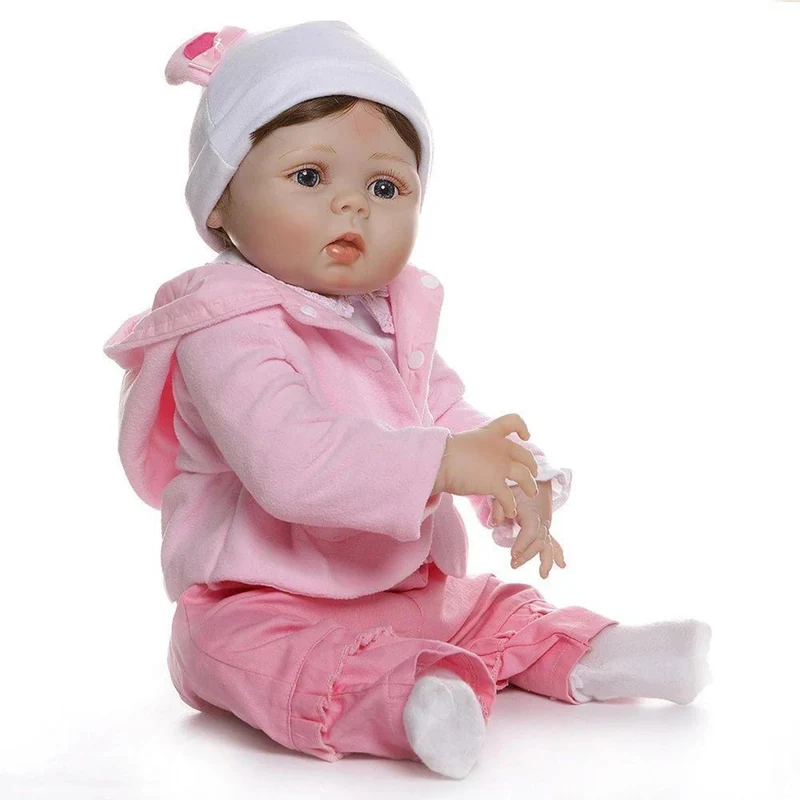 Bambole Reborn Femmine Simulazione Silicone Vinile Morbido 22 Pollici 55 Centimetri Realistico Bambole Reborn che Sembrano Vere Bambolotto Neonato