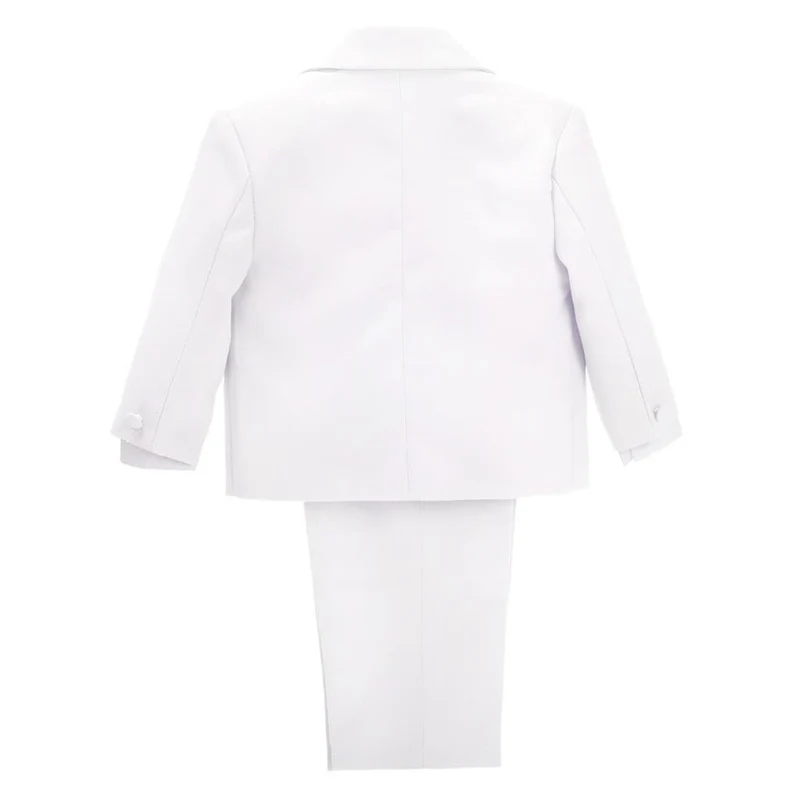 Abiti e Giacche Smoking Completo Elegante Matrimonio Cerimonia Battesimo per Bambino Bimbo Taglia 6 Mesi, Bianco 057