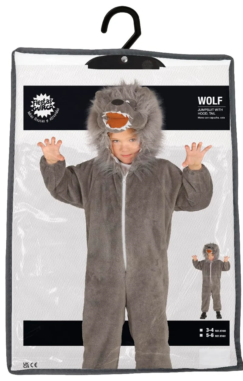Costume da Lupo Selvaggio Bambino T-3/4 Anni