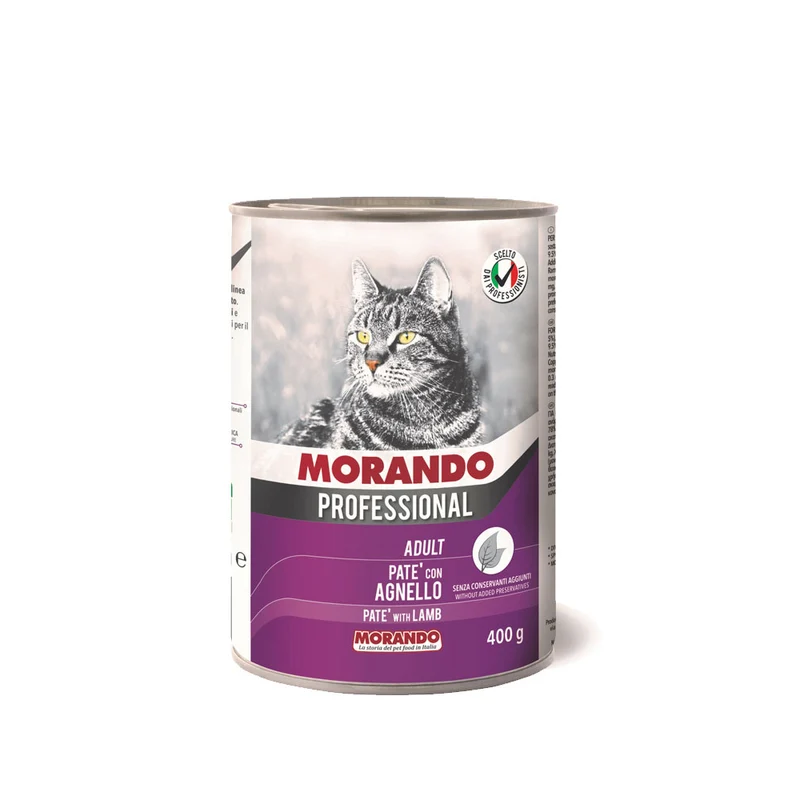 Morando Professional Adult Patè con Agnello | Umido Gatto Completo 400 g