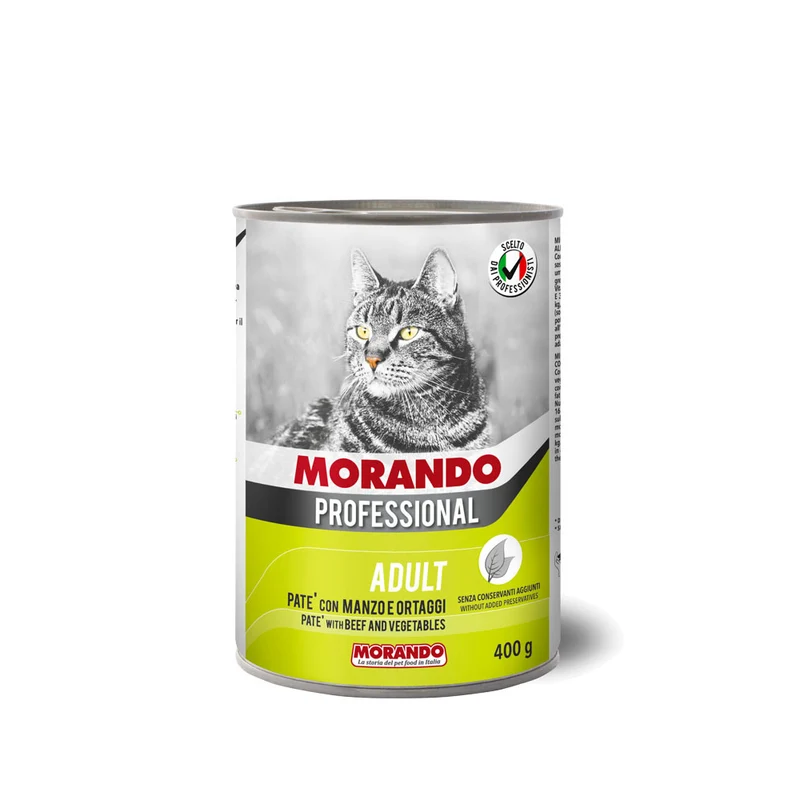 Morando Professional Adult Patè Manzo e Ortaggi | Umido Completo Gatto 400 g