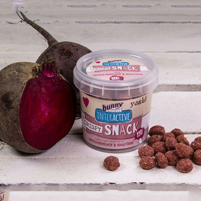 Bunny Crispy Snack alla Barbabietola | Snack Croccante per Roditori | 45 g