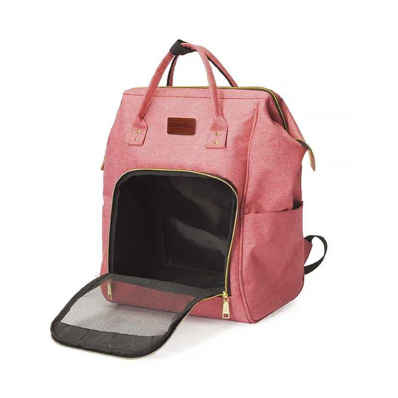 Camon Zainetto Trasportino "Pet Fashion" Rosa | Cani e Gatti Max 5 kg | Tessuto Water Proof e Fondo Rigido