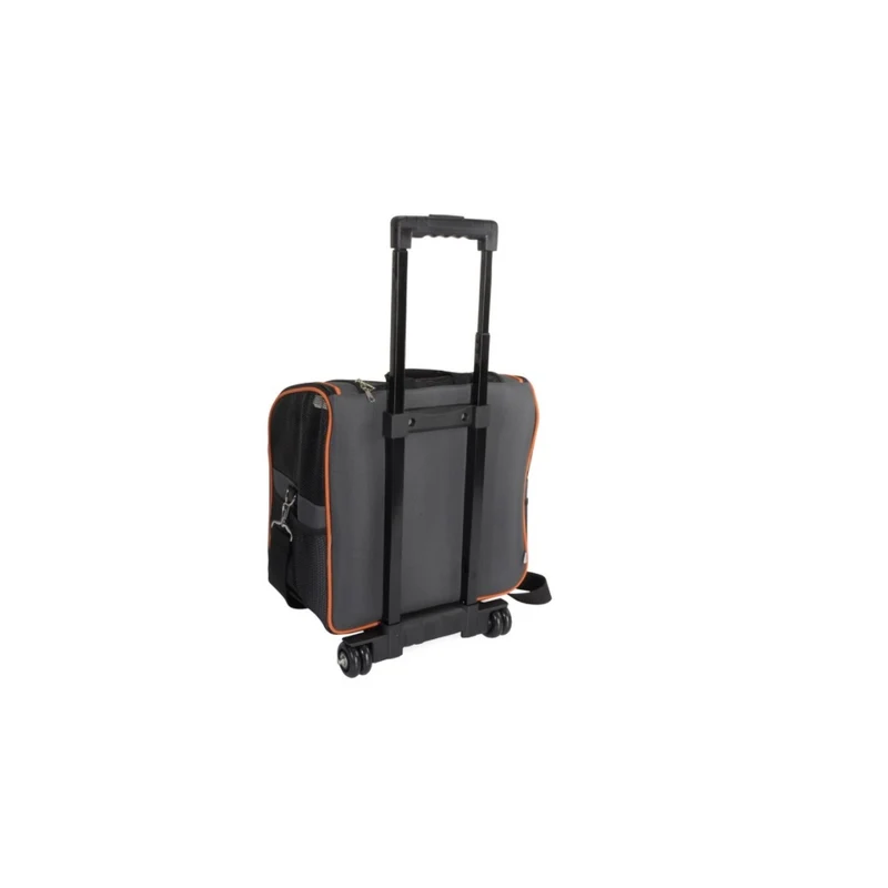 CAMON Trasportino Trolley Arancio/Grigio | Per Cani e Gatti | con Tasche Porta Accessori