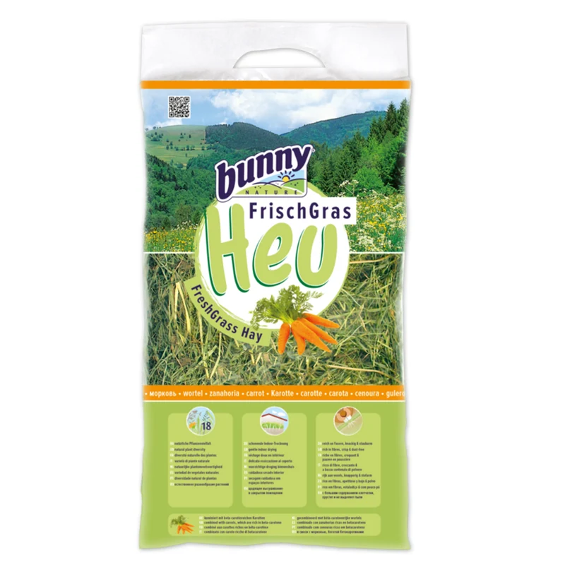 Bunny Nature Fieno Fresco alla Carota 500g | Fieno Naturale per Conigli e Roditori