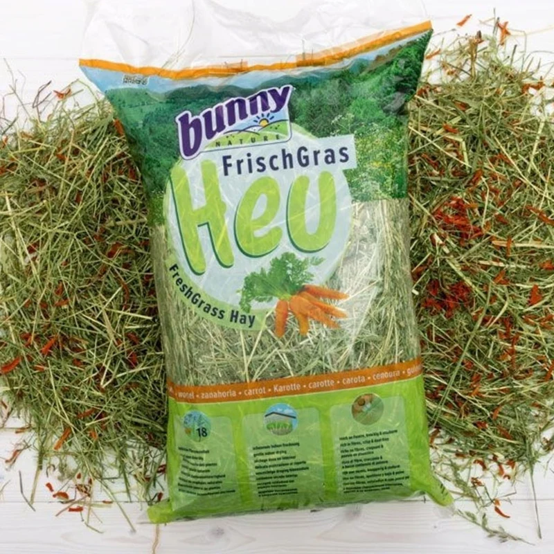 Bunny Nature Fieno Fresco alla Carota 500g | Fieno Naturale per Conigli e Roditori