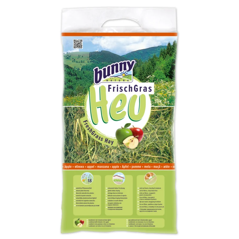 Bunny Nature Fieno Fresco alla Mela 500g | Fibre per Conigli Nani e Roditori