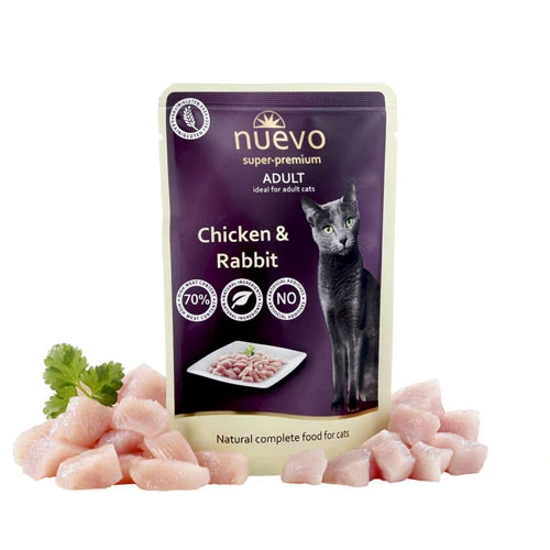 Nuevo Adult Pollo e Coniglio Bustine Umido Gatto