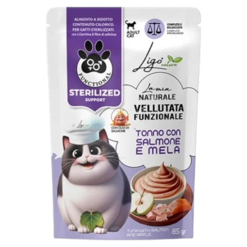 LIGO Vellutata Sterilised Support Tonno con Salmone e Mela 85gr