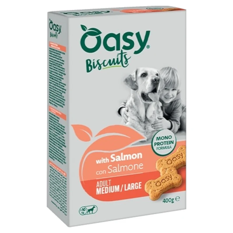 OASY Cane Biscotti Monoproteici Medium Adult Salmone 400gr