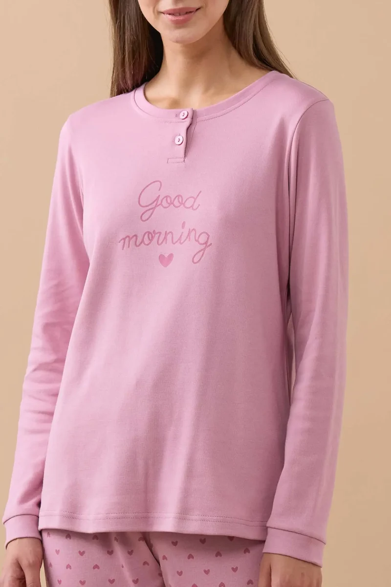 Pigiama Donna Caldo Cotone Good Morning