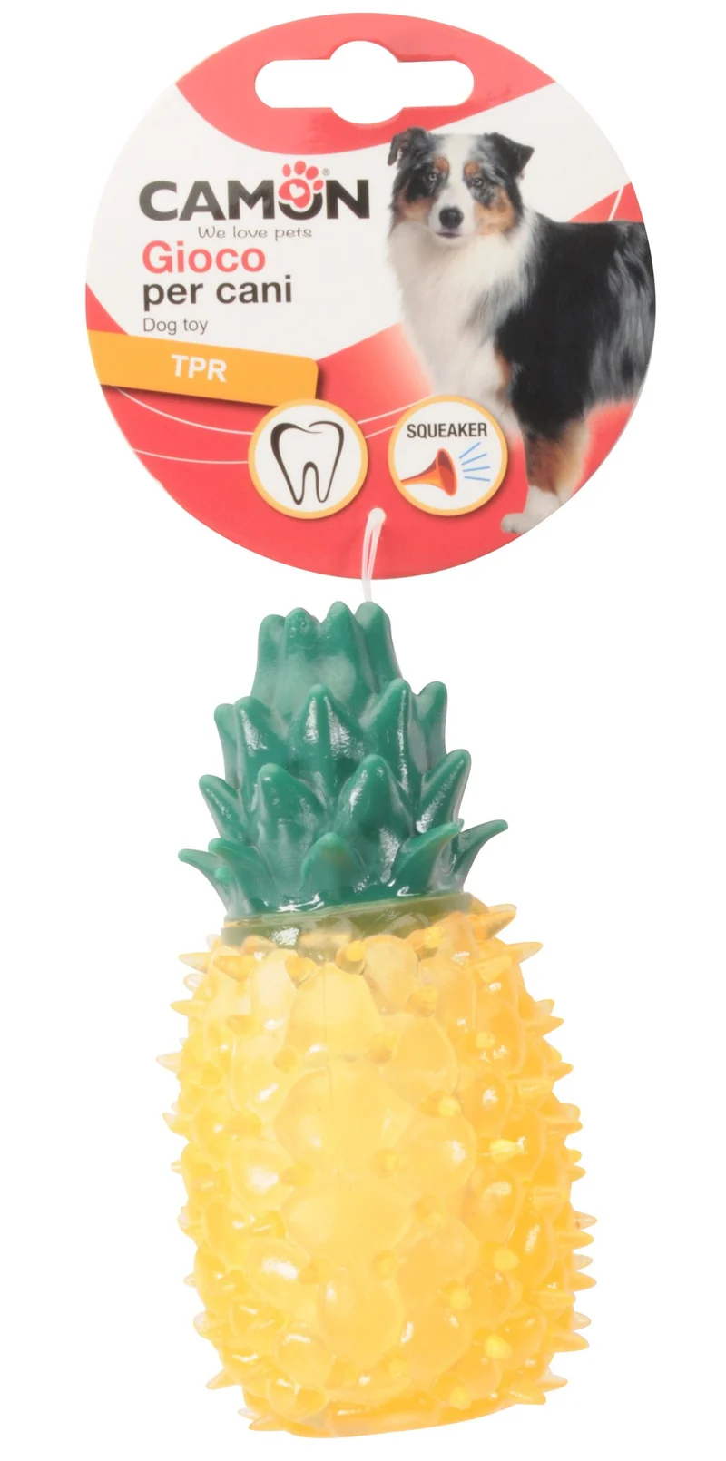 Gioco Ananas TPR + Squeaker - Camon