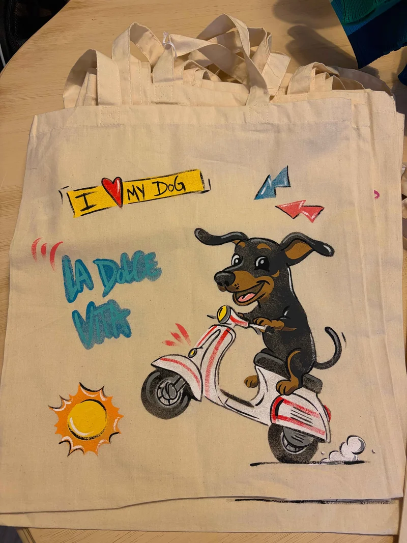 Borsa Shopper "Handmade For U" - I Love My Dog
