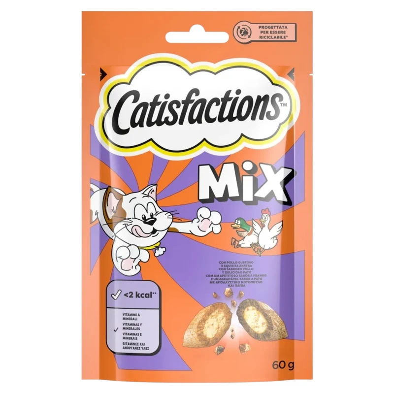 CATISFACTIONS Crunchy Mix al Pollo e Anatra 60gr