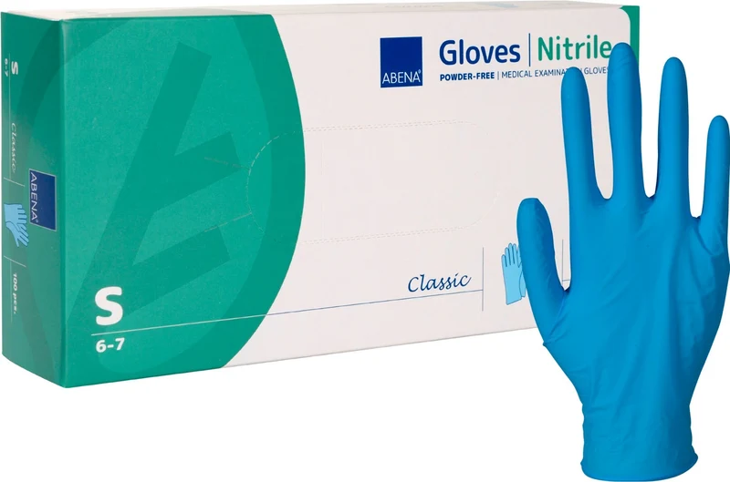 Abena Guanto Nitrile Senza Polvere Blu Taglia S 100 Pezzi