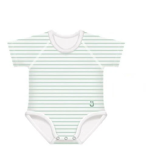 J Bimbi Body 0-36M In Bambu' 4 Stagioni Righe Verde Acqua
