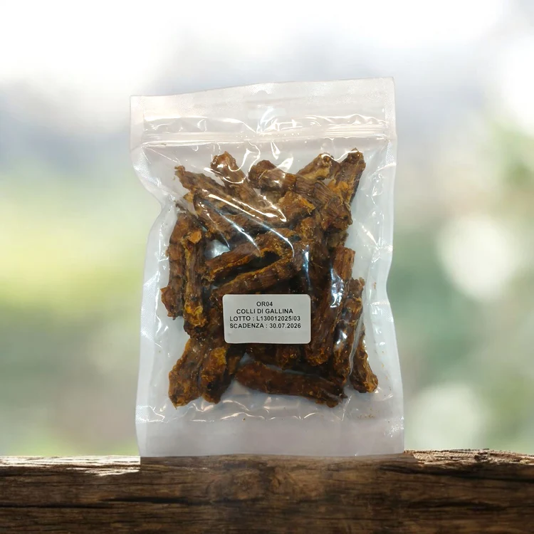 Orazio Colli di Gallina Essiccati 200g | Masticativo Naturale per Cani | Pulizia Denti