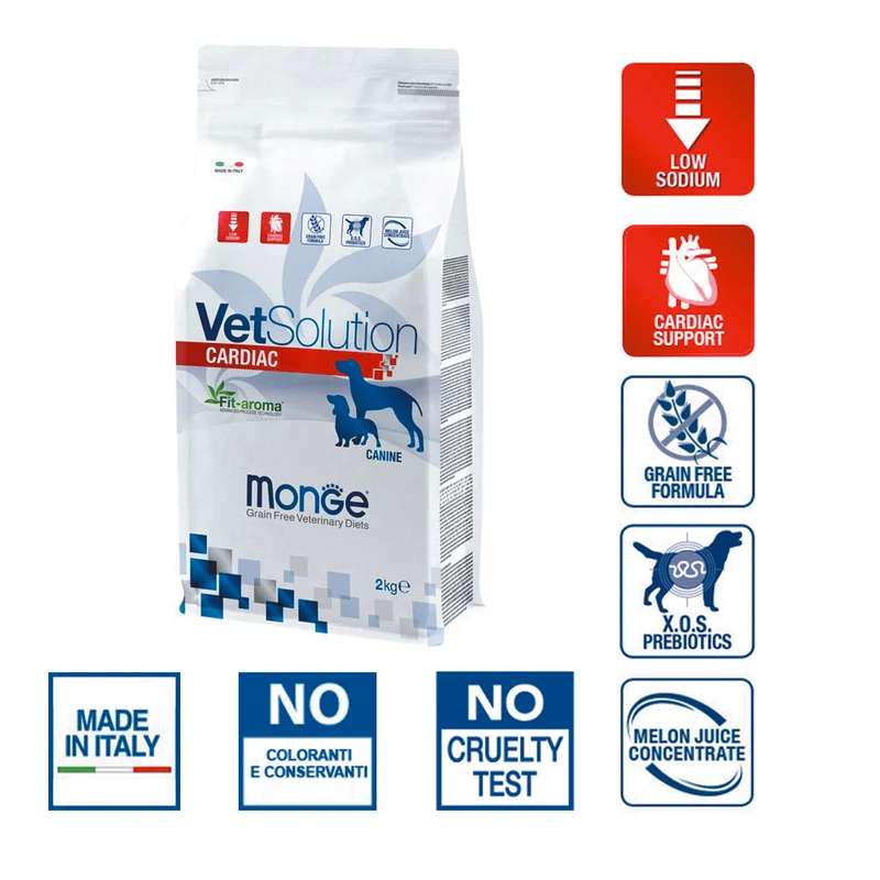 Monge VetSolution Cardiac Canine Alimento per Cani con Insufficienza Cardiaca