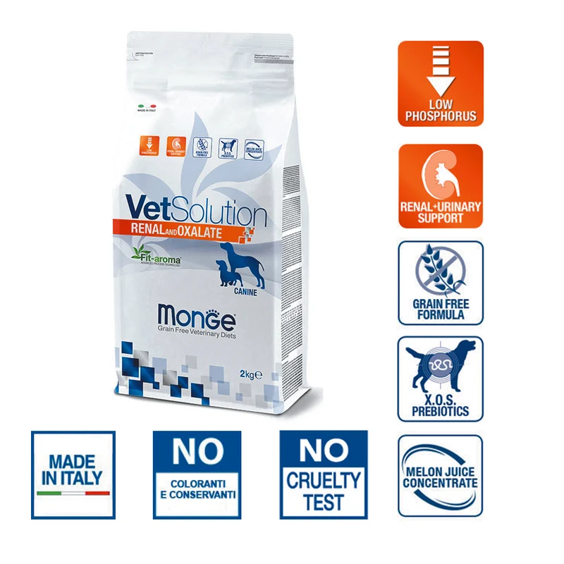 Monge VetSolution Renal and Oxalate Canine Alimento per Cani con Insufficienza Renale