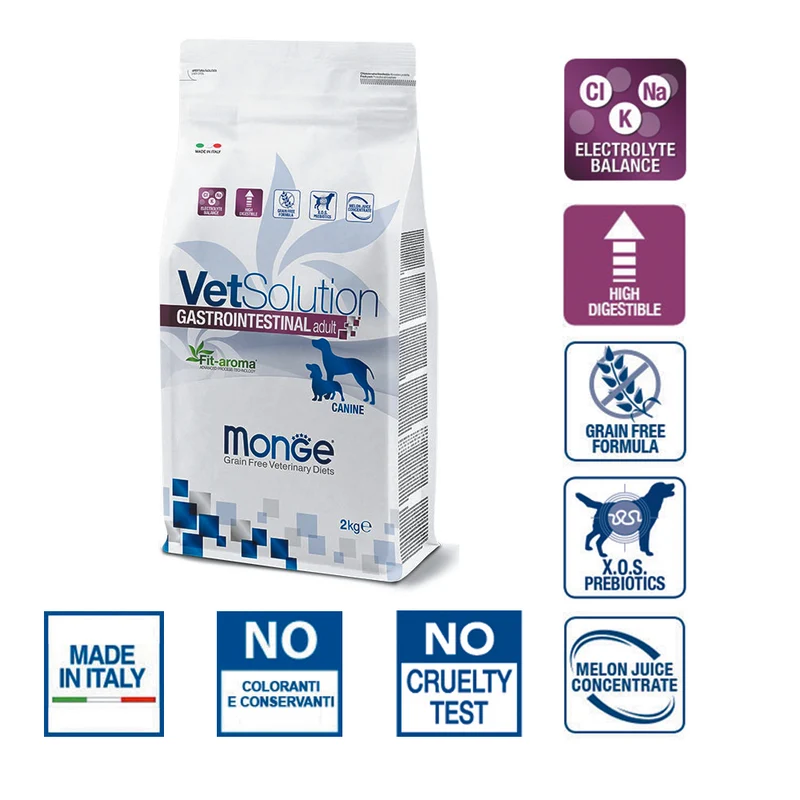 Monge VetSolution Gastrointestinal Canine Adult Alimento per Cani con Problemi Gastrointestinali