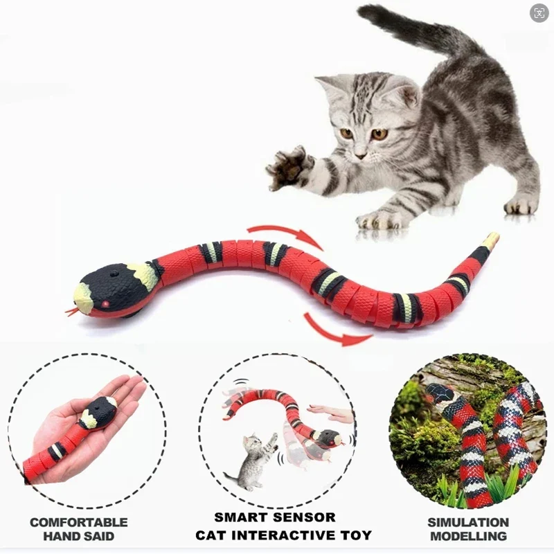 Serpente Interattivo per Gatti – Gioco Automatico Ricaricabile USB