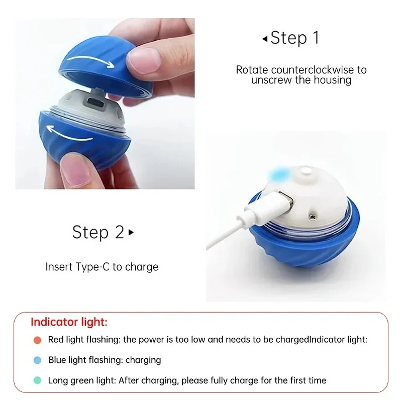Pallina Giocattolo Automatica per Cani – Palla Interattiva Semovente e Rimbalzante, Ricaricabile USB, Gioco Intelligente per Cuccioli