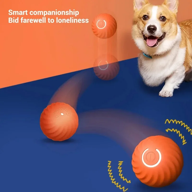 Pallina Giocattolo Automatica per Cani – Palla Interattiva Semovente e Rimbalzante, Ricaricabile USB, Gioco Intelligente per Cuccioli