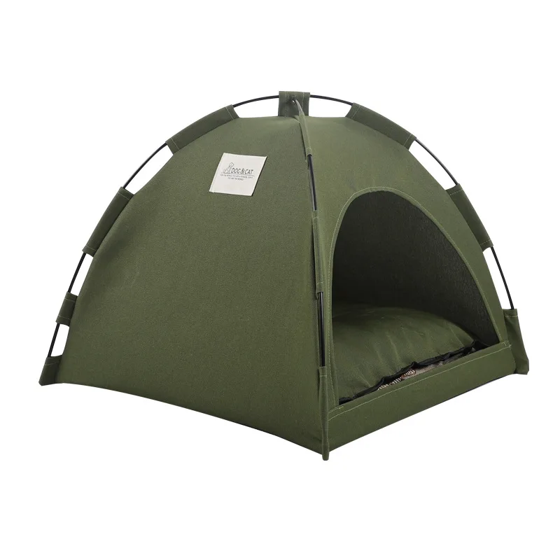 Cuccia Tenda Pieghevole per Gatti – Casetta Portatile 4 Stagioni con Tappetino Fresco – Nido Traspirante per Animali Domestici