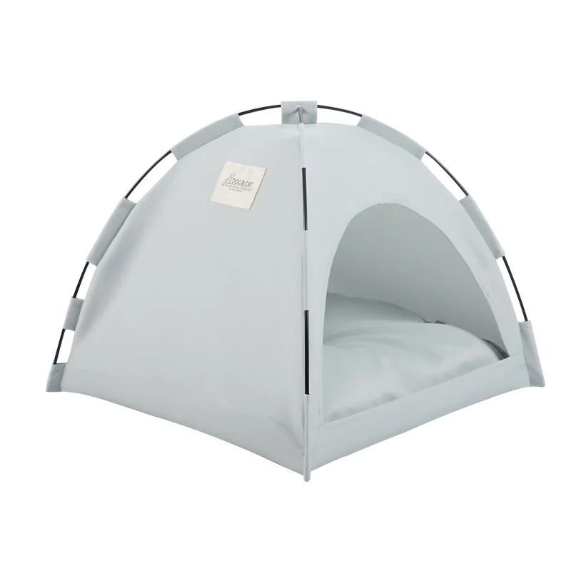Cuccia Tenda Pieghevole per Gatti – Casetta Portatile 4 Stagioni con Tappetino Fresco – Nido Traspirante per Animali Domestici