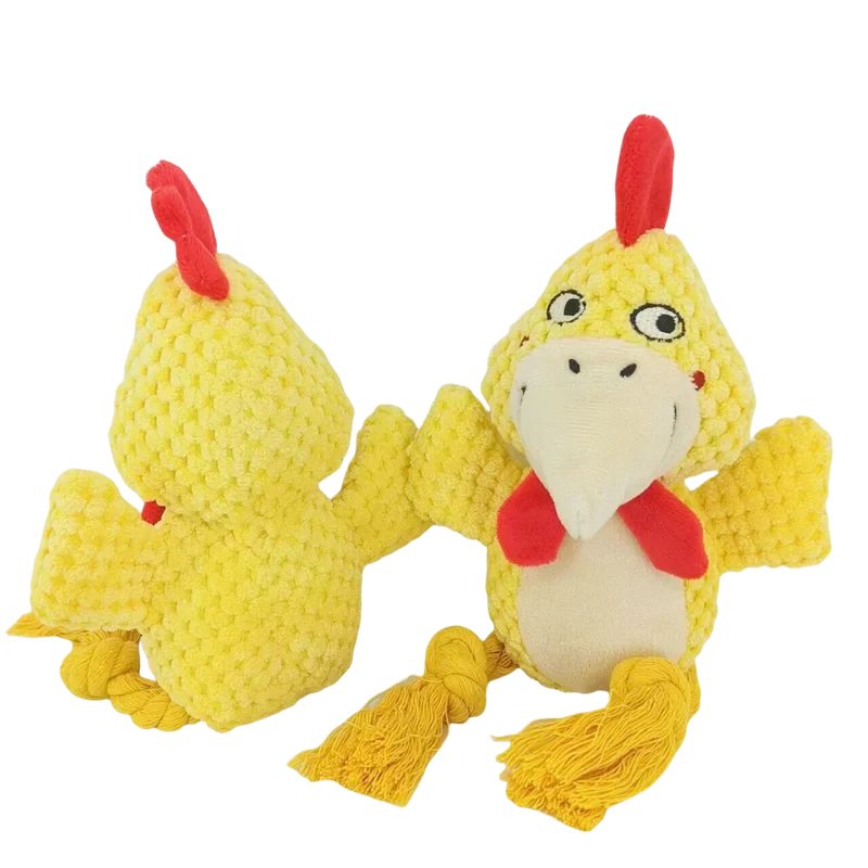 Gioco in Peluche e Corda per Cani | Design Carino con Squittio Interattivo 18x15 cm