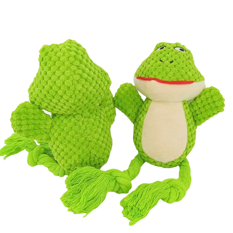Gioco in Peluche e Corda per Cani | Design Carino con Squittio Interattivo 18x15 cm
