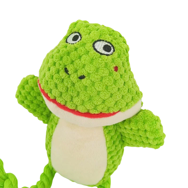 Gioco in Peluche e Corda per Cani | Design Carino con Squittio Interattivo 18x15 cm
