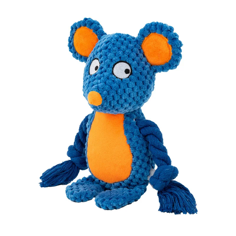 Gioco in Peluche e Corda per Cani | Design Carino con Squittio Interattivo 18x15 cm