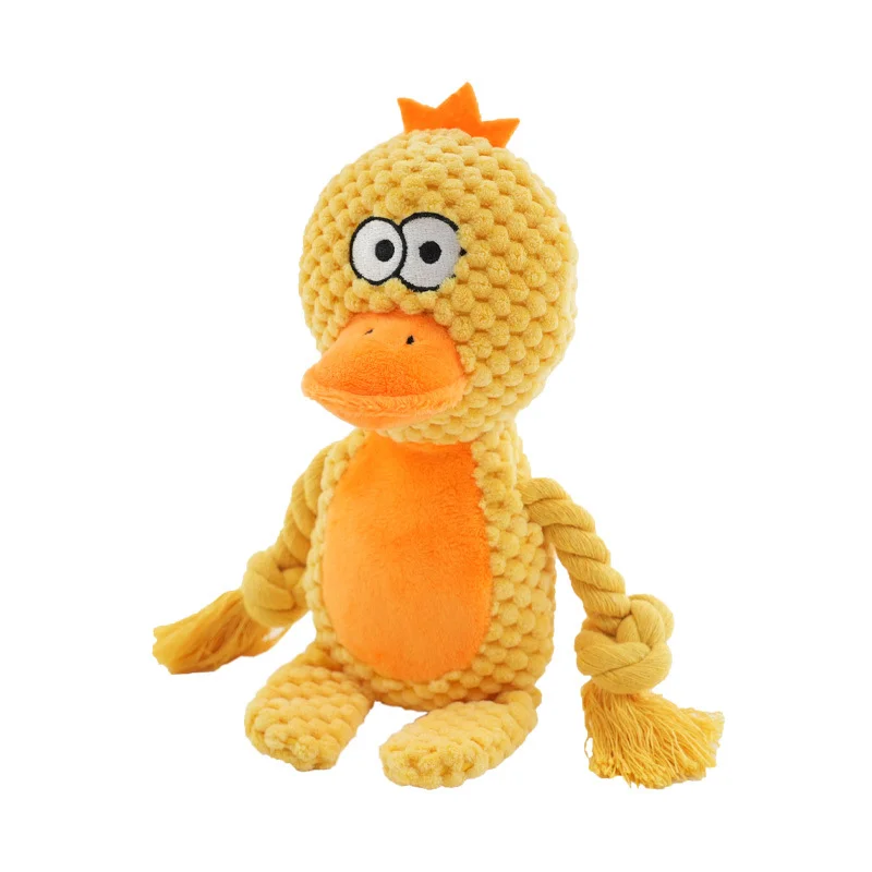 Gioco in Peluche e Corda per Cani | Design Carino con Squittio Interattivo 18x15 cm