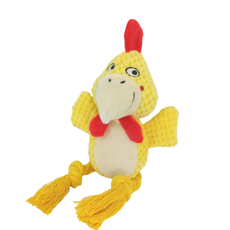 Gioco in Peluche e Corda per Cani | Design Carino con Squittio Interattivo 18x15 cm