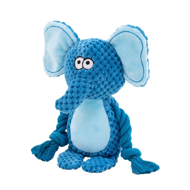Gioco in Peluche e Corda per Cani | Design Carino con Squittio Interattivo 18x15 cm