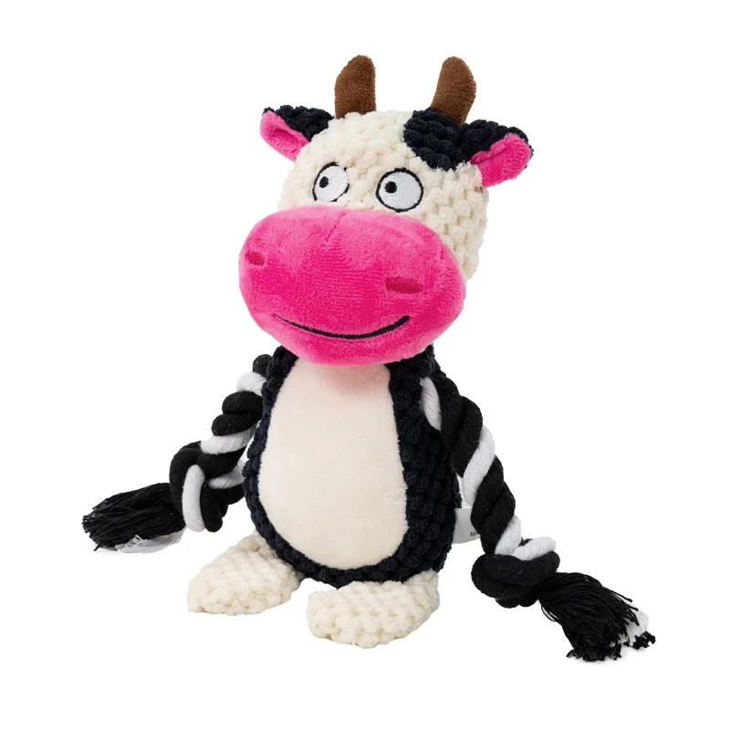 Gioco in Peluche e Corda per Cani | Design Carino con Squittio Interattivo 18x15 cm