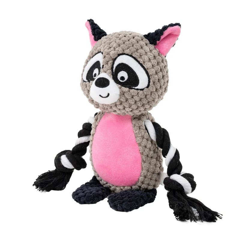 Gioco in Peluche e Corda per Cani | Design Carino con Squittio Interattivo 18x15 cm
