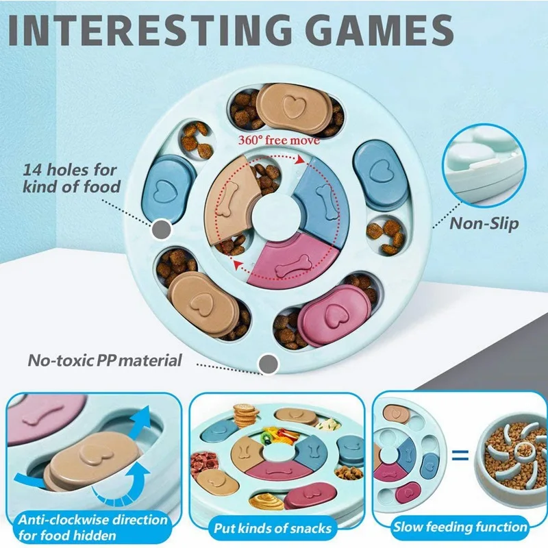 Ciotola Gioco Educativo Interattivo "Slow Feeder" per Cani | Anti-Ingozzamento e Anti-Noia