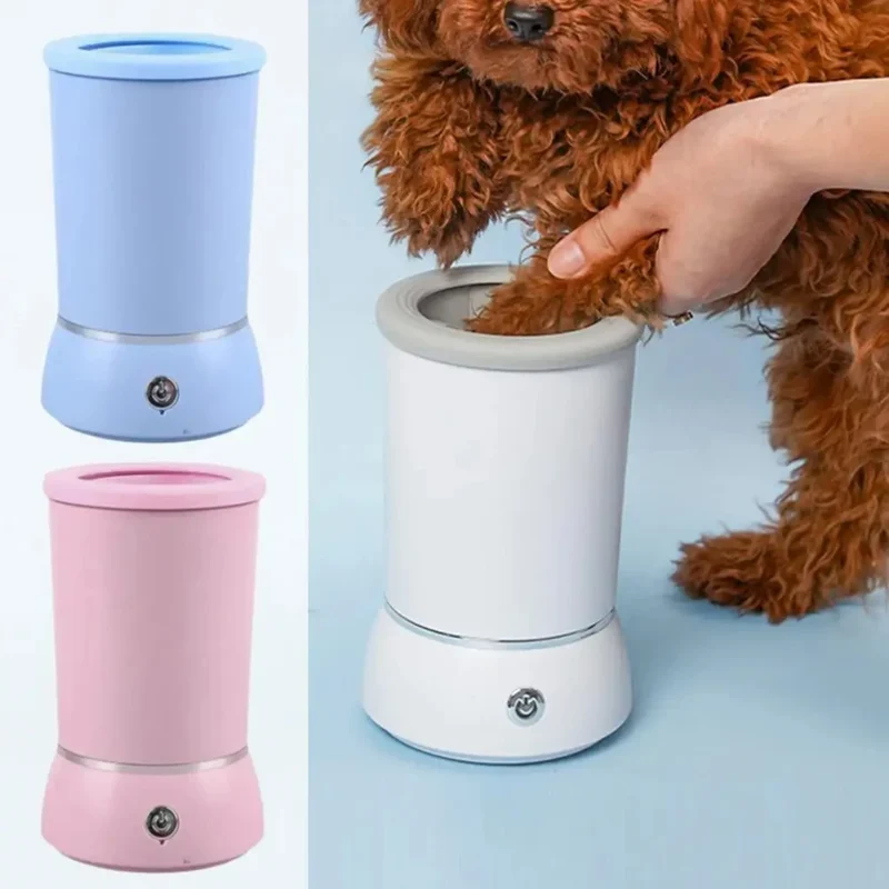 Lavazampe Elettrico Automatico per Cani e Gatti | Pulisci Zampe Ricaricabile USB | Tazza Pulizia Zampe a Basso Rumore