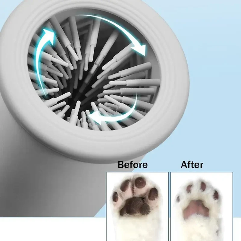 Lavazampe Elettrico Automatico per Cani e Gatti | Pulisci Zampe Ricaricabile USB | Tazza Pulizia Zampe a Basso Rumore