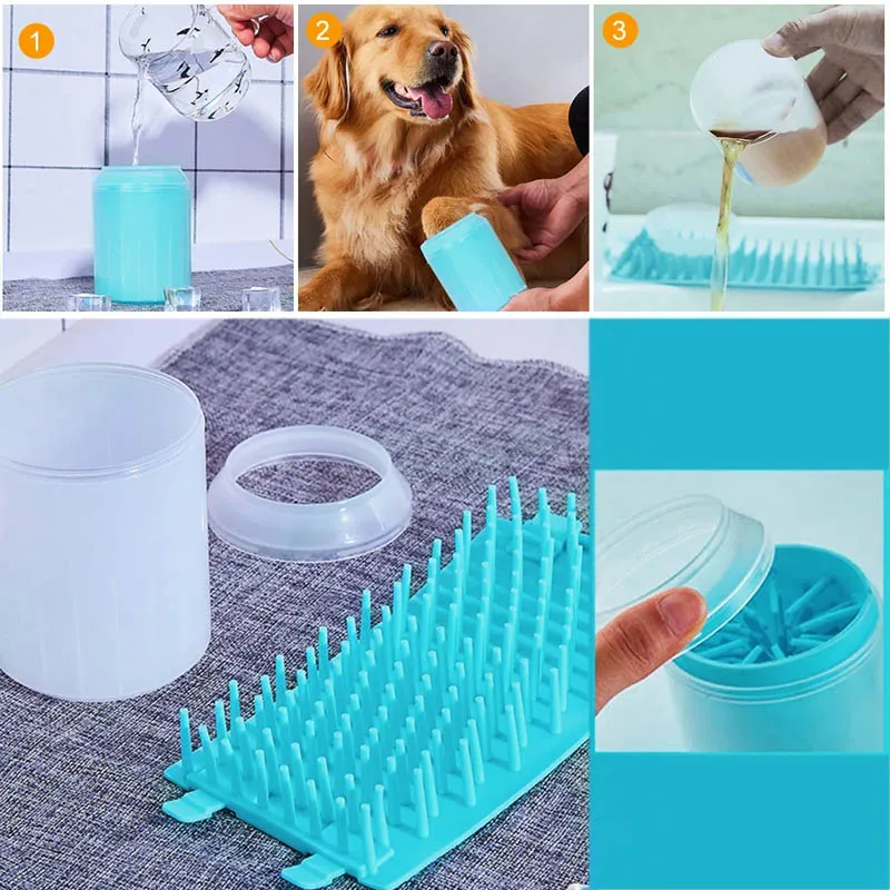 Tazza Lavapiedi per Cani e Gatti – Pulisci Zampe in Silicone S/M/L