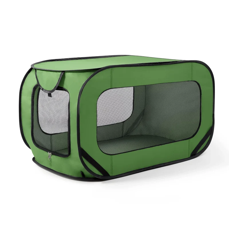 Trasportino Auto Pieghevole per Cani e Gatti 91 cm - Box Pop-Up da Interno e Esterno - Cuccia da Viaggio Portatile
