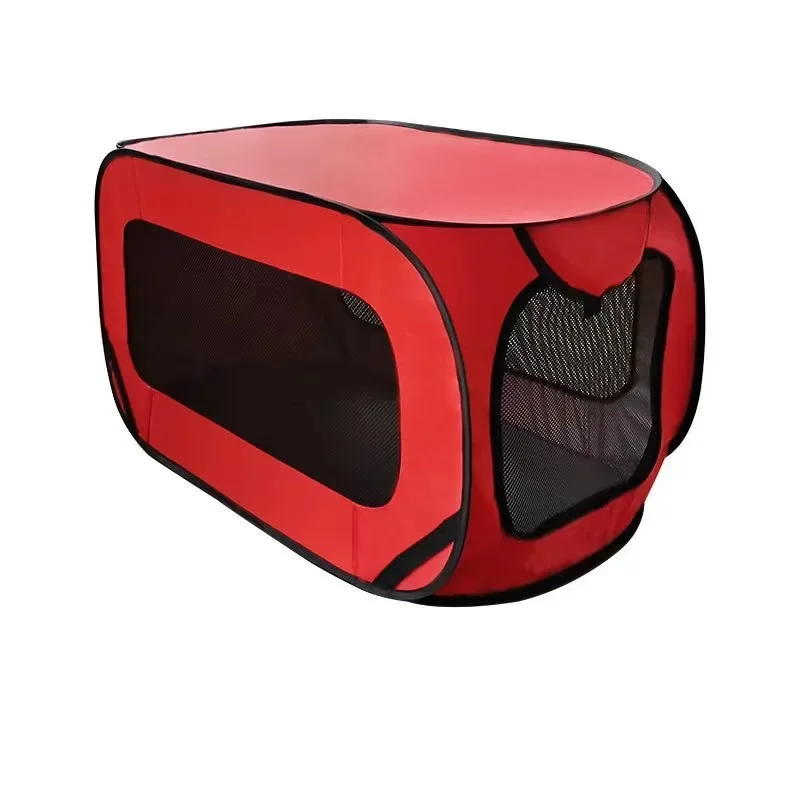 Trasportino Auto Pieghevole per Cani e Gatti 91 cm - Box Pop-Up da Interno e Esterno - Cuccia da Viaggio Portatile