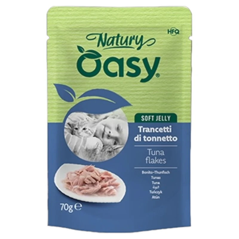 OASY Gatto Natury Soft Jelly Trancetti di Tonno 70gr