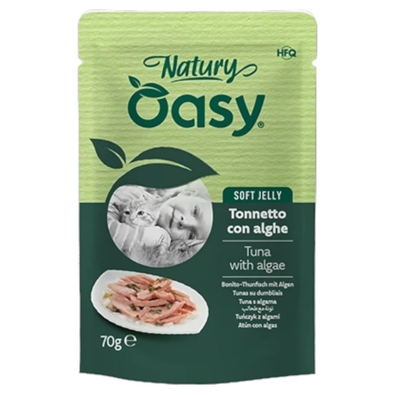 OASY Gatto Natury Soft Jelly Tonnetto con Alghe 70gr