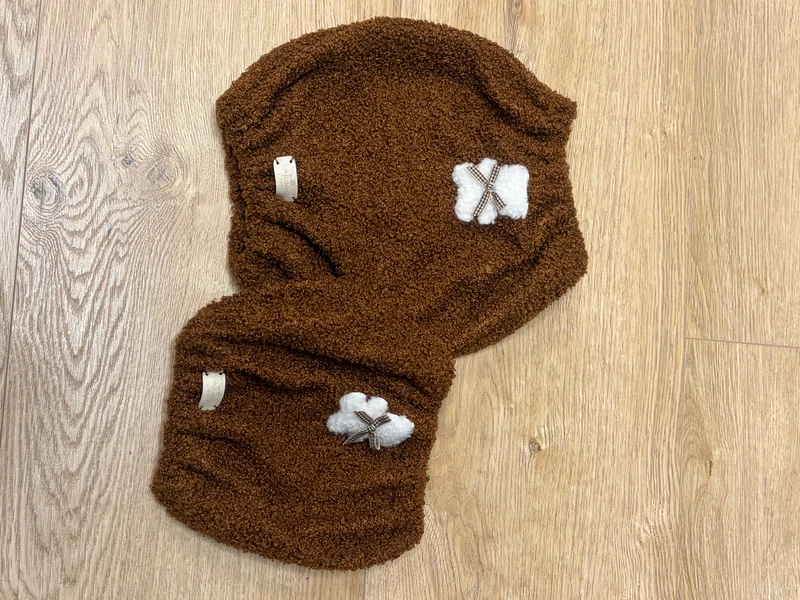 Paraorecchie / Scaldacollo Teddy con applicazione - Da Tommy Pet Boutique