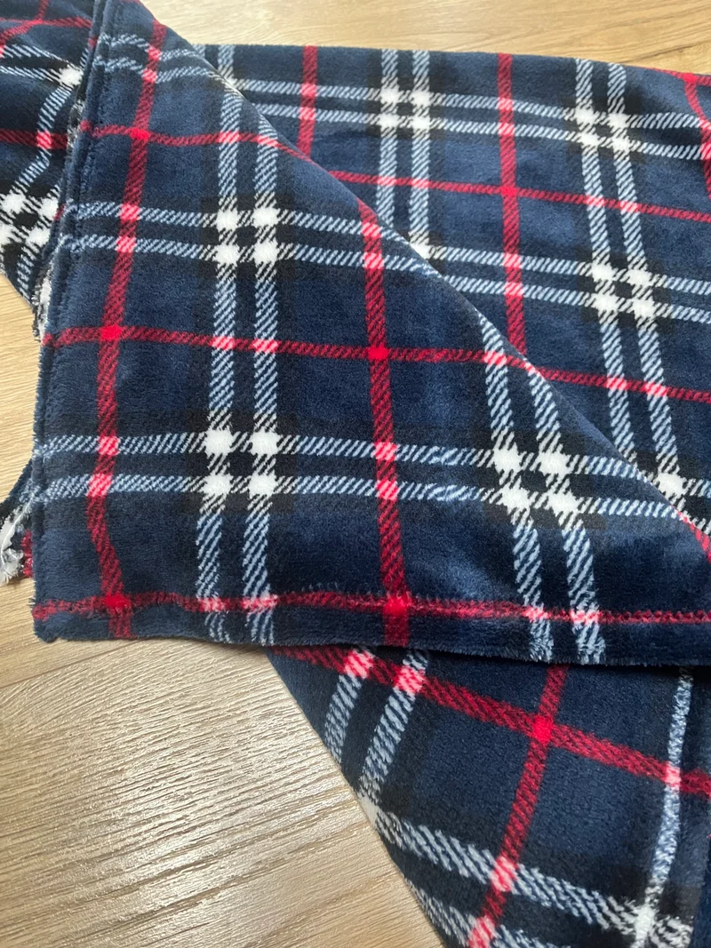 Copertina Super Soft in pile "tartan blu" - Da Tommy Pet Boutique