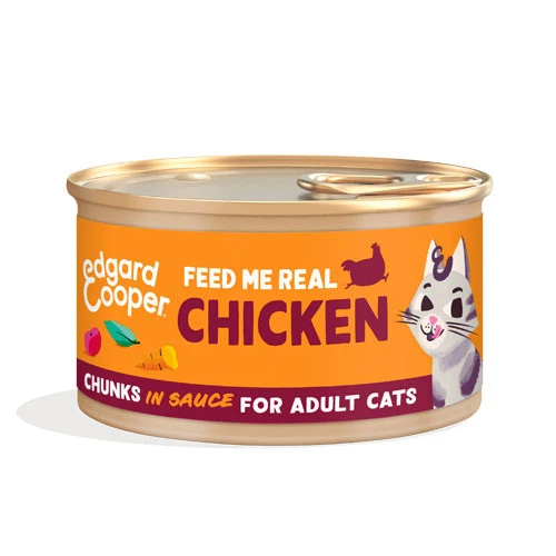 Edgard & Cooper Umido Gatto Adult Pollo BOCCONCINI IN SALSA